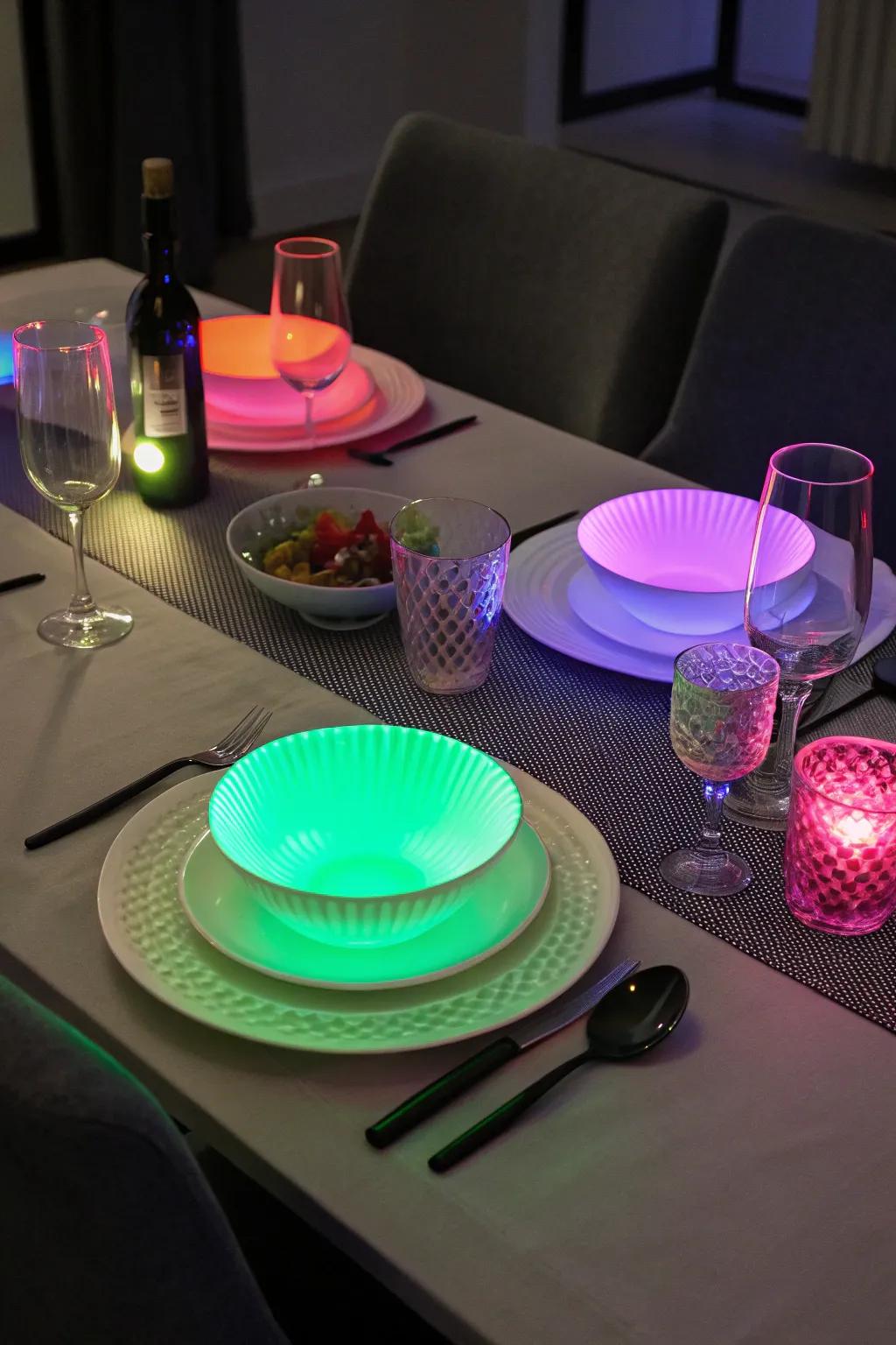 Luminous tableware elevates your dining experience.