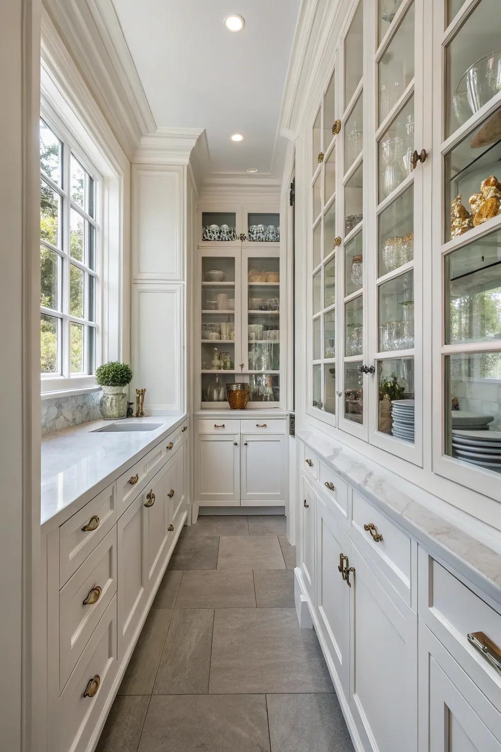 Symmetrical design infuses balance and organization into the environment.