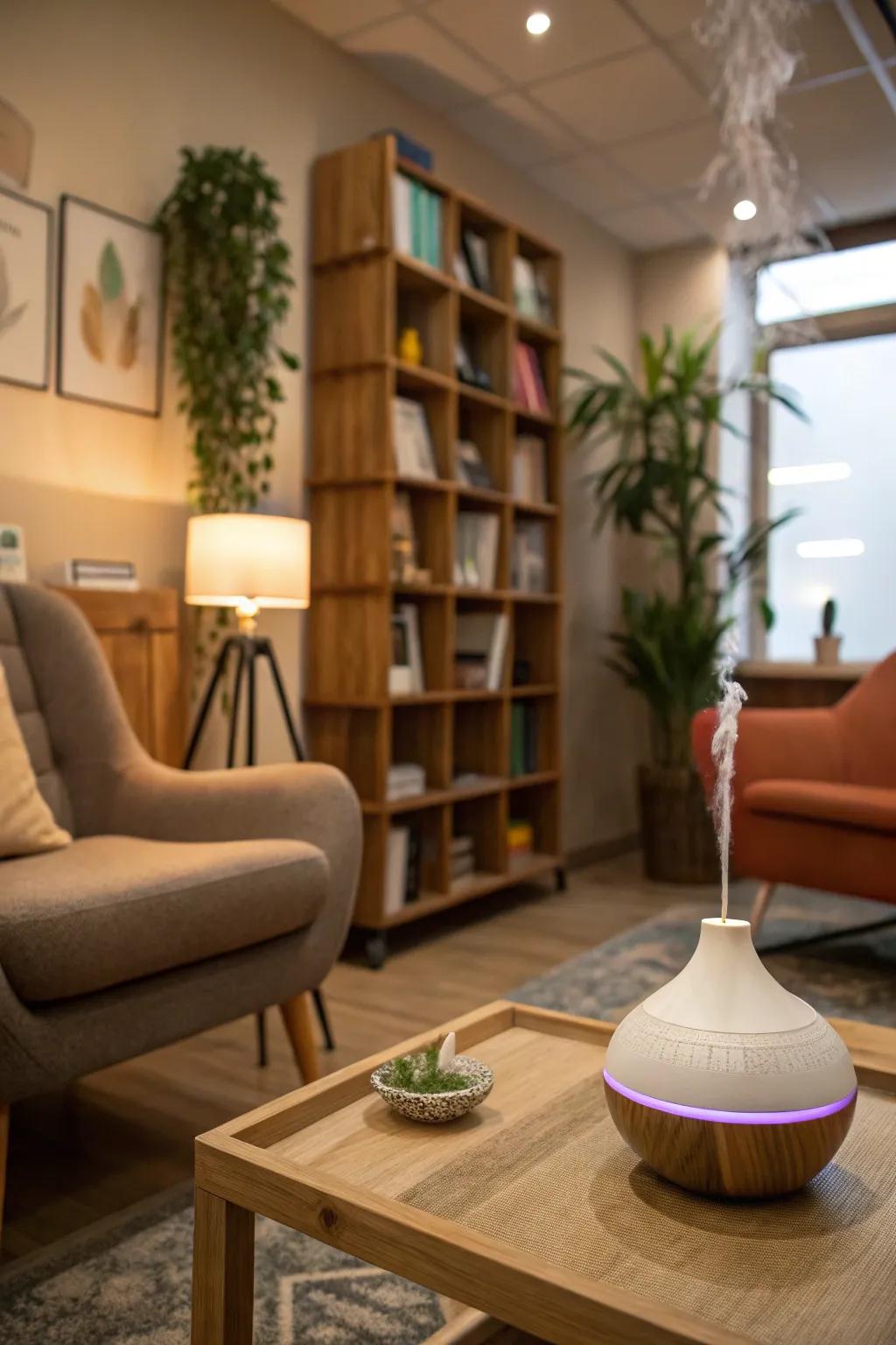 The enhancement of relaxation comes from subtle scents.
