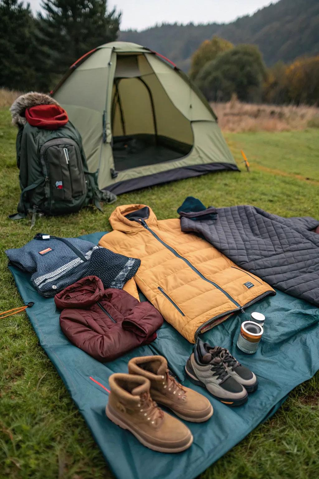 Prepare for any meteorological condition via the appropriate strata of attire.