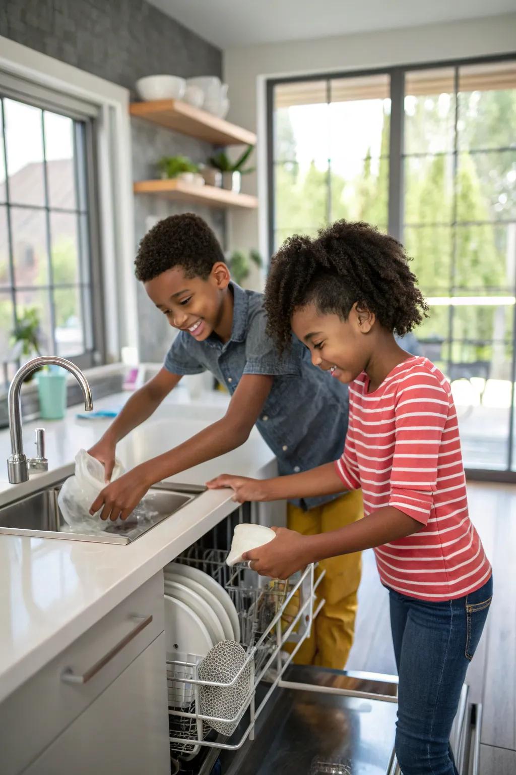 Promote teamwork with dishwasher responsibilities.