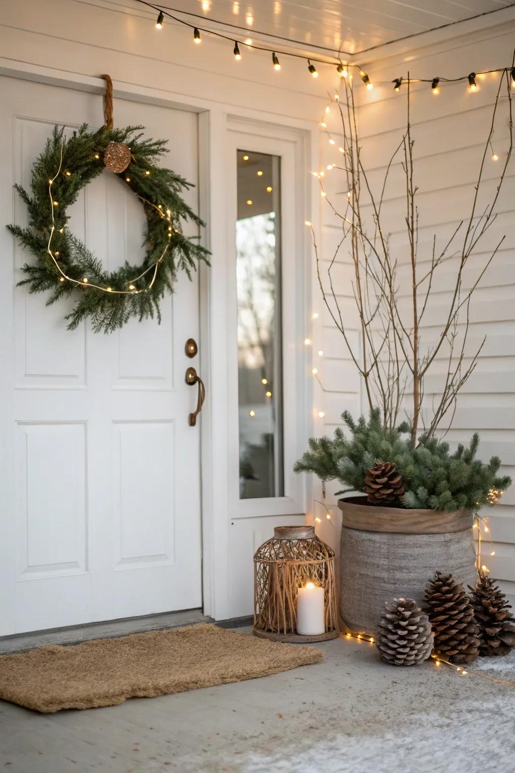 Minimalist elegance offers a chic and sophisticated holiday look.