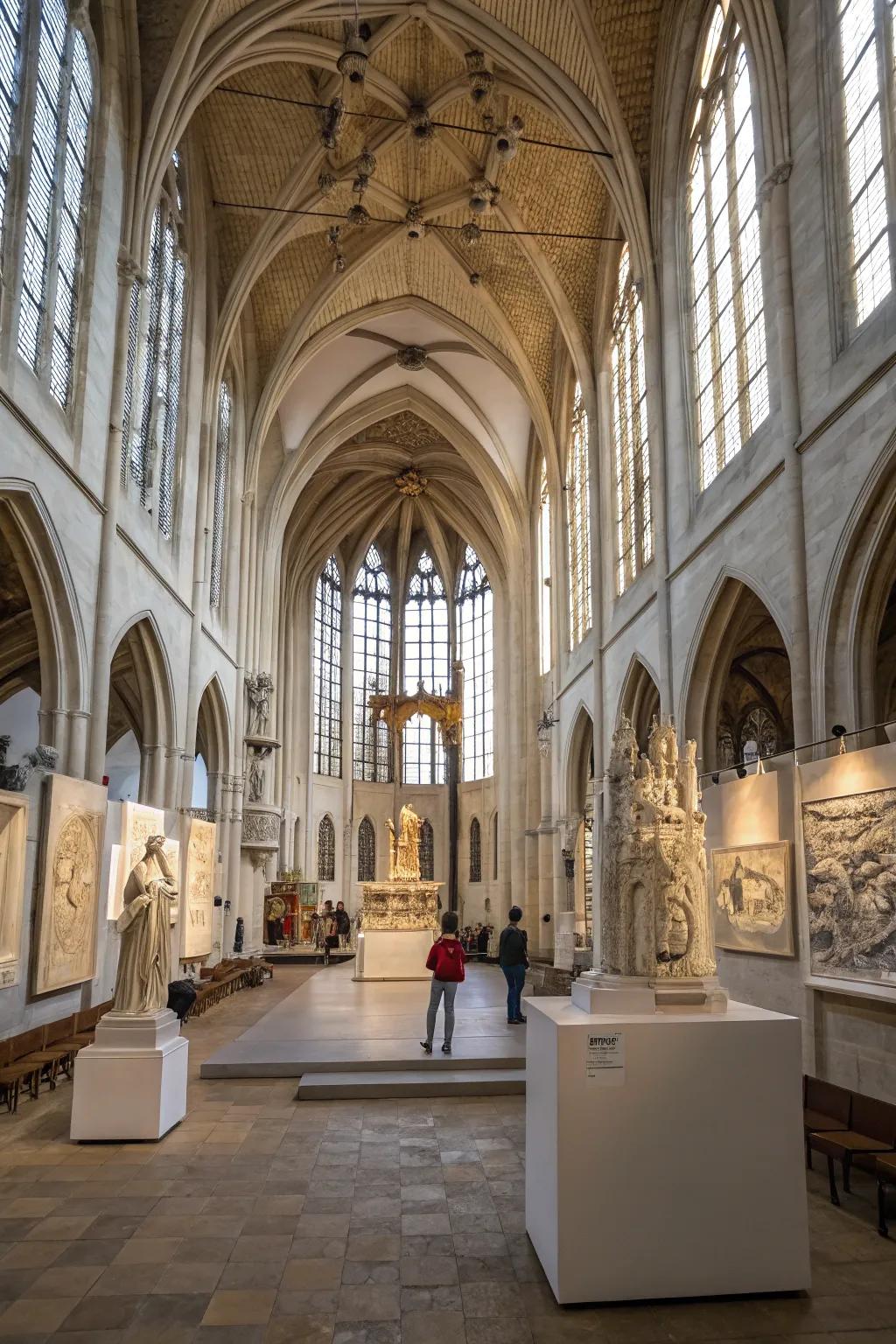 Sculptural compositions impart intrigue and sophistication.