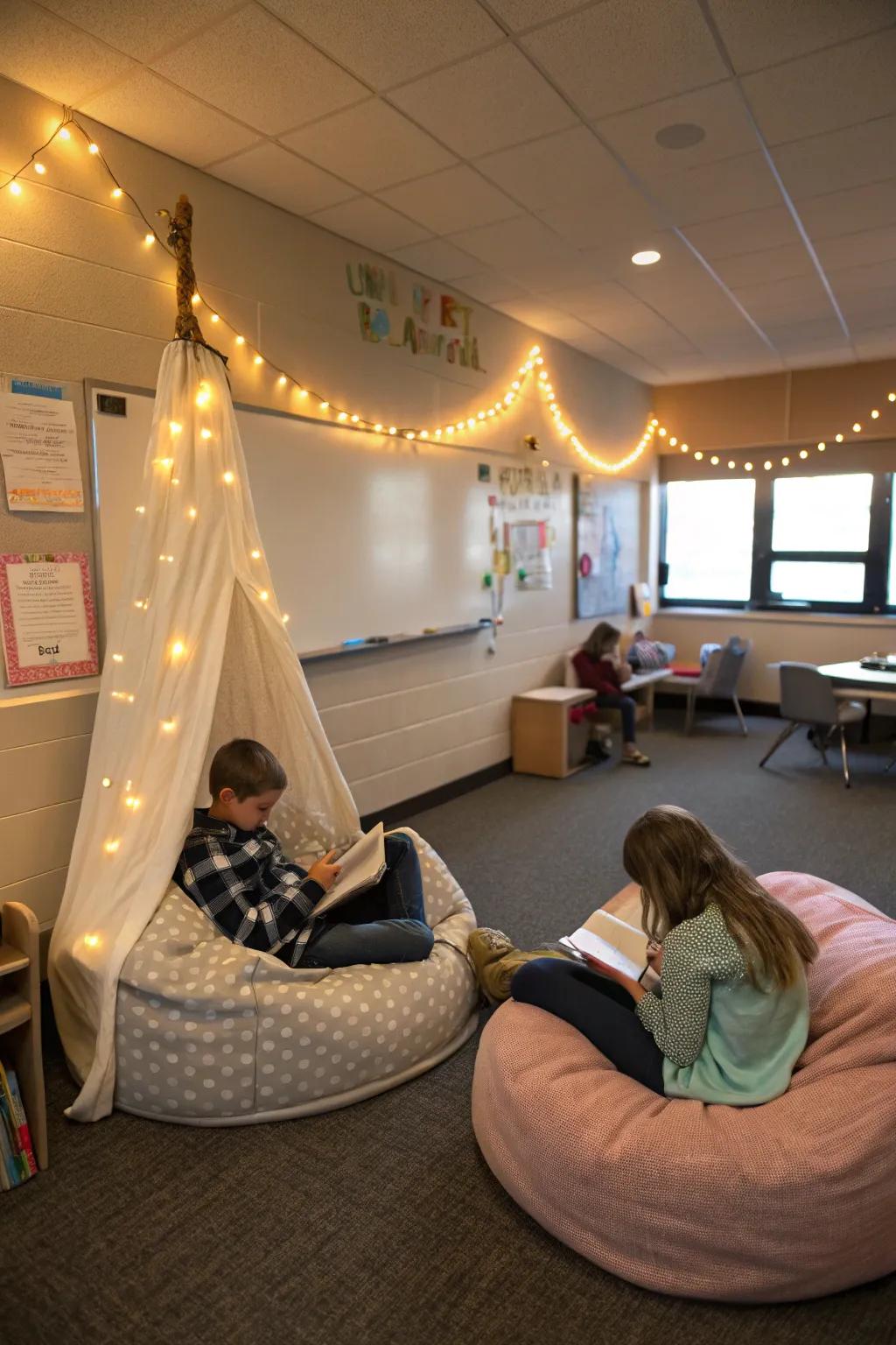 Quiet spaces offer essential locations.