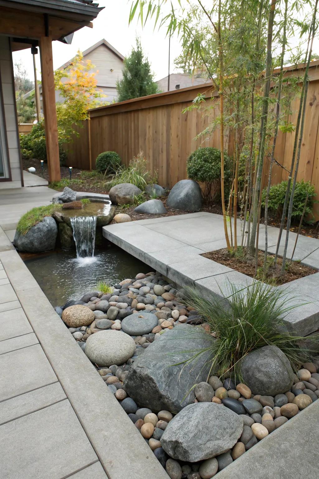 A Zen area offers a serene retreat on your patio.