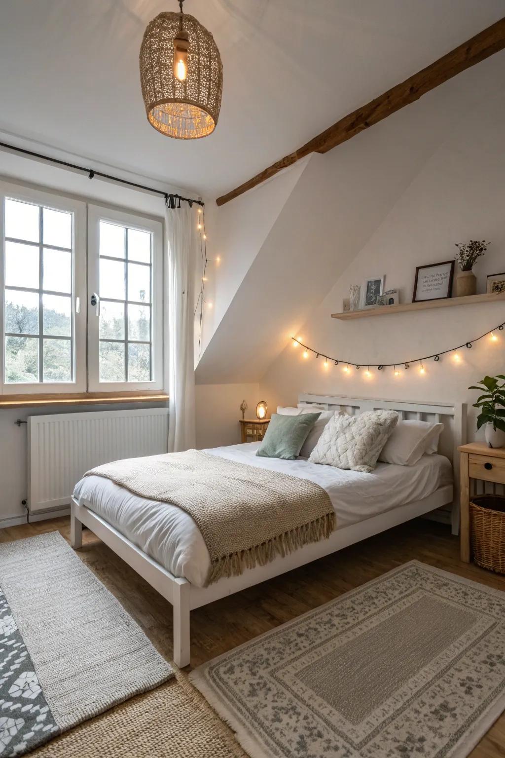 Low bed structures enhance openness and airiness in small spaces.