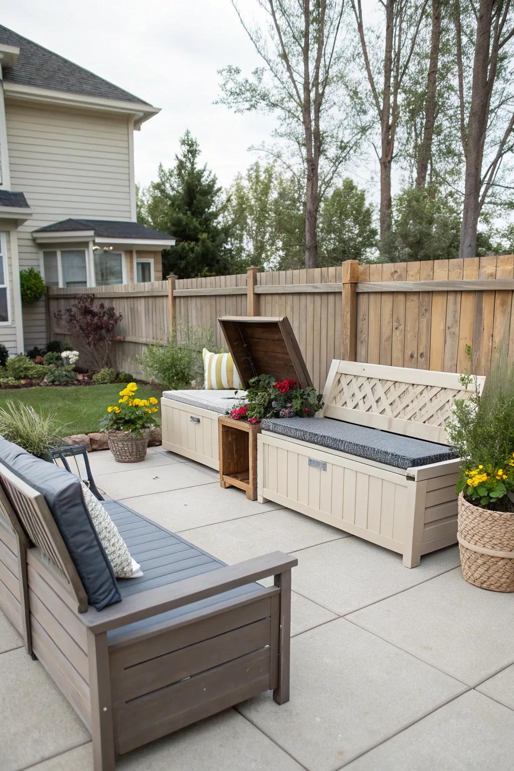 Multi-purpose furniture optimizes functionality.