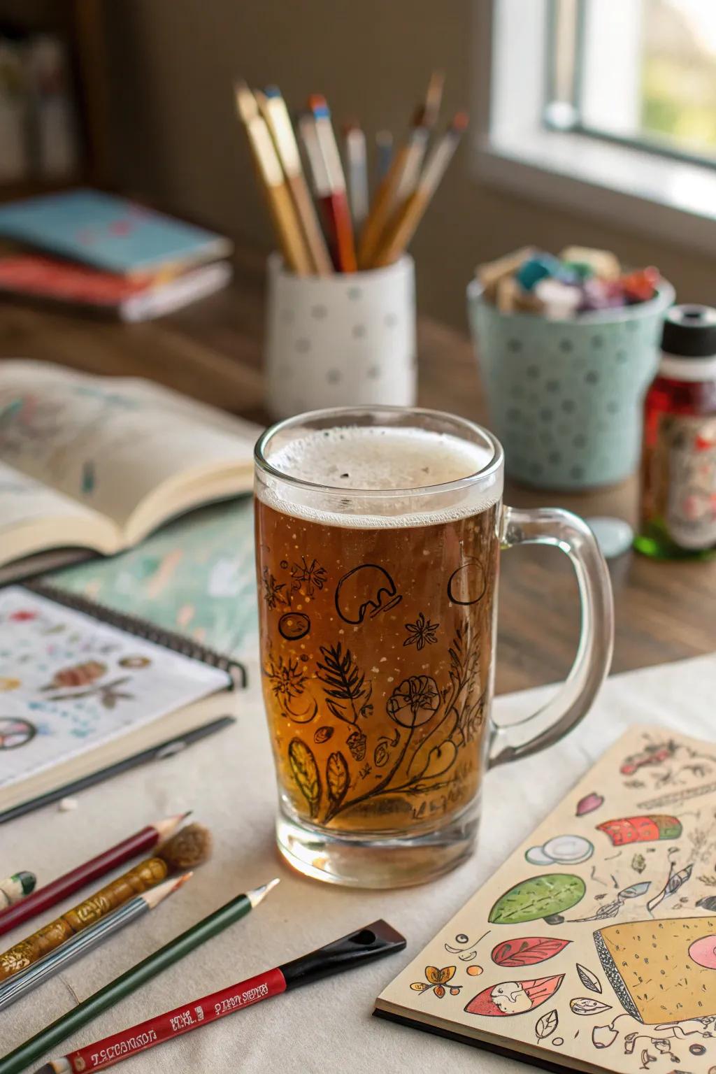 Doodle mugs reflect your unique artistic expressions.