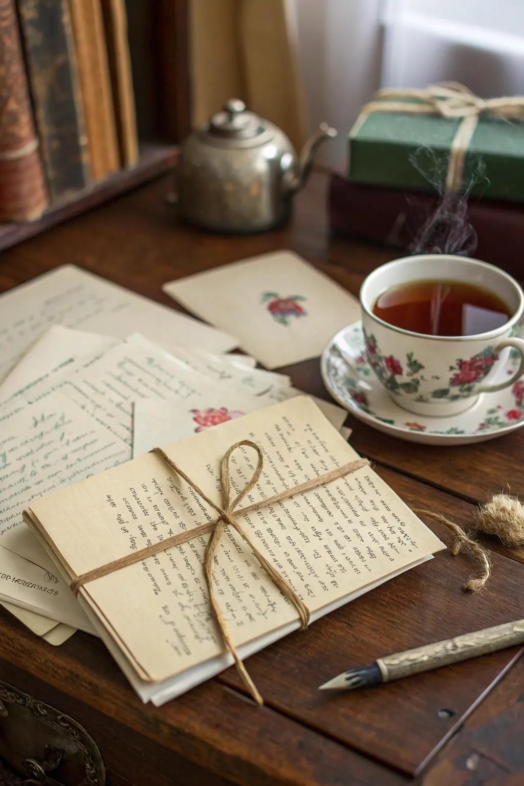 A handwritten correspondence collection is a timeless and heartfelt gift.