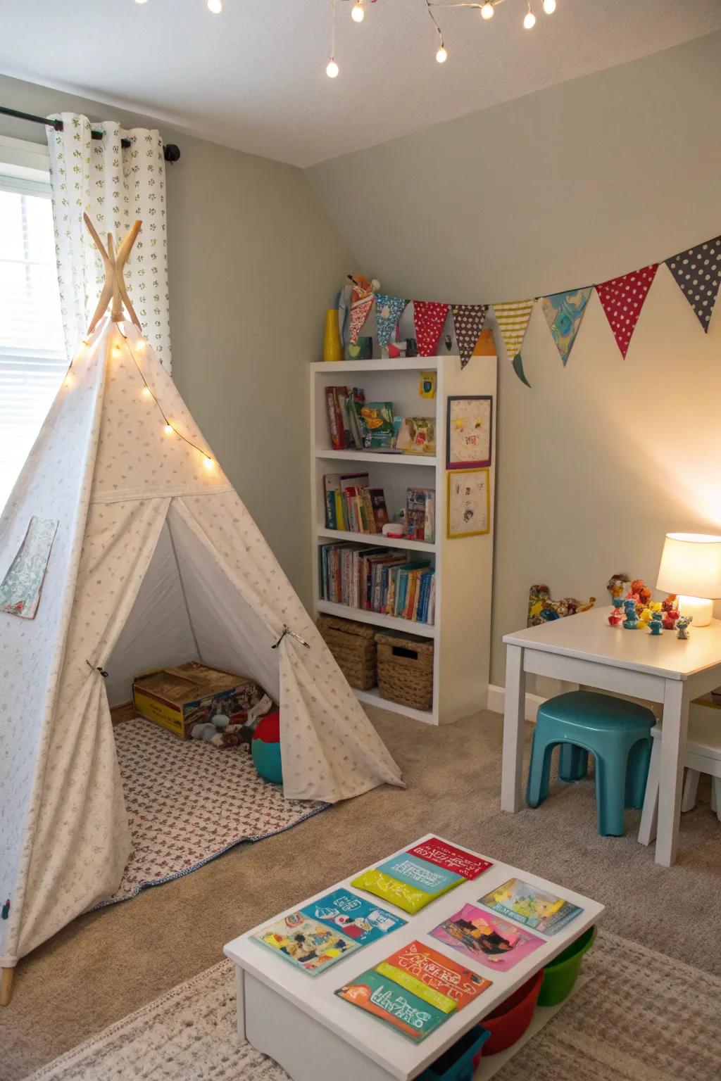 An interactive recreation zone fosters ingenuity and fun.