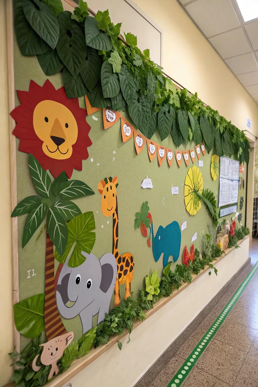 Wild Odyssey bulletin board with wild adventure elements.