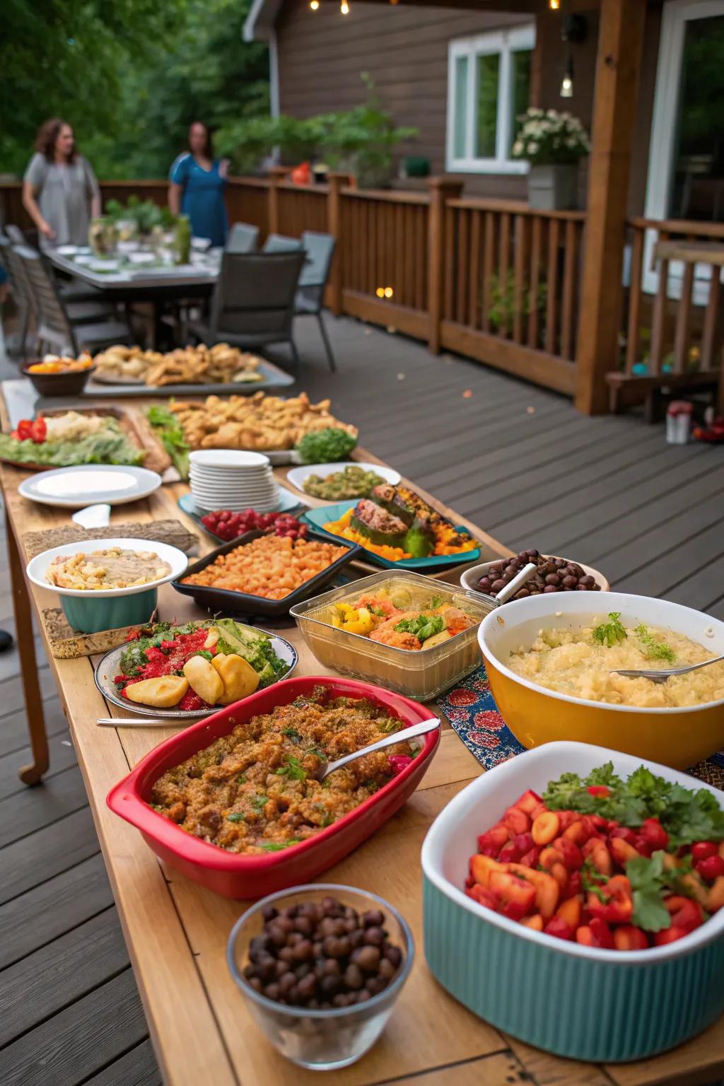 A shared meal delivers varied flavors and a sense of togetherness.