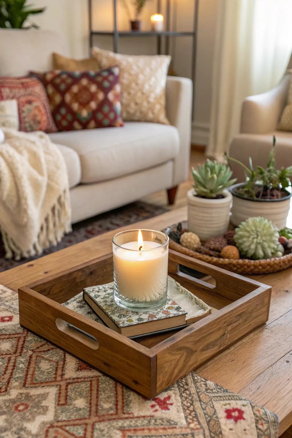 A fragrant setting featuring aromatic components onto a surface.