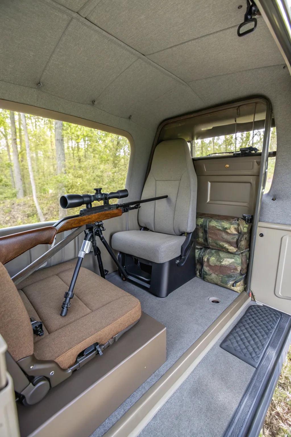 Rifle rests provide stability and ensure your weapon is within easy reach.