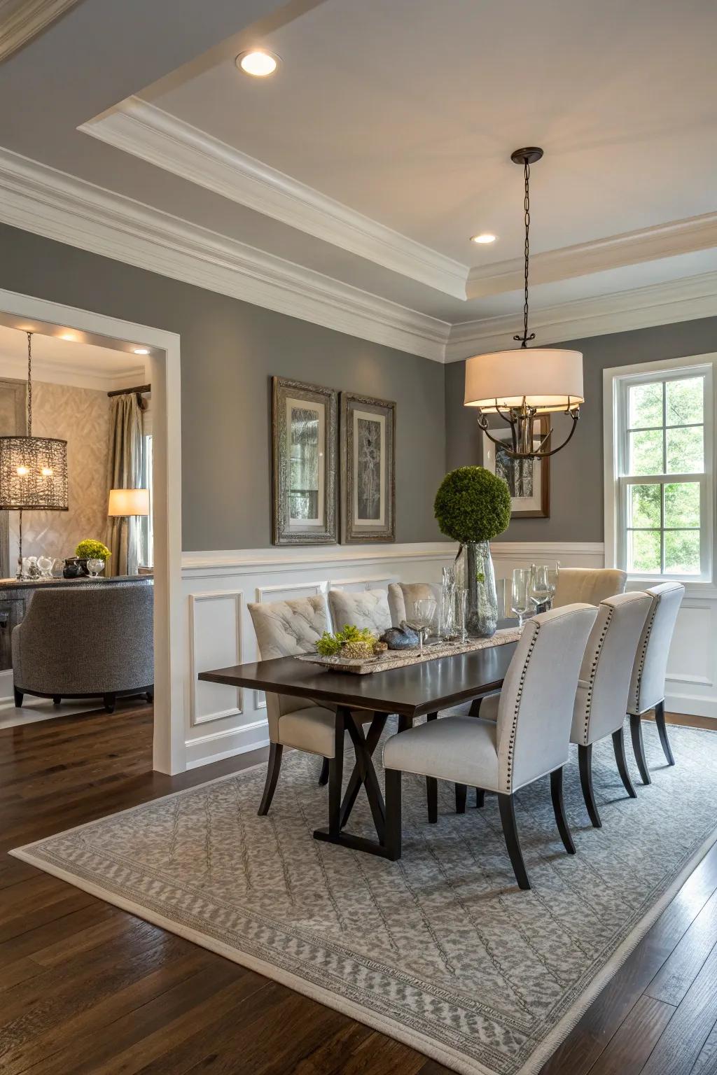 Refined gray tones deliver a chic and versatile visual.