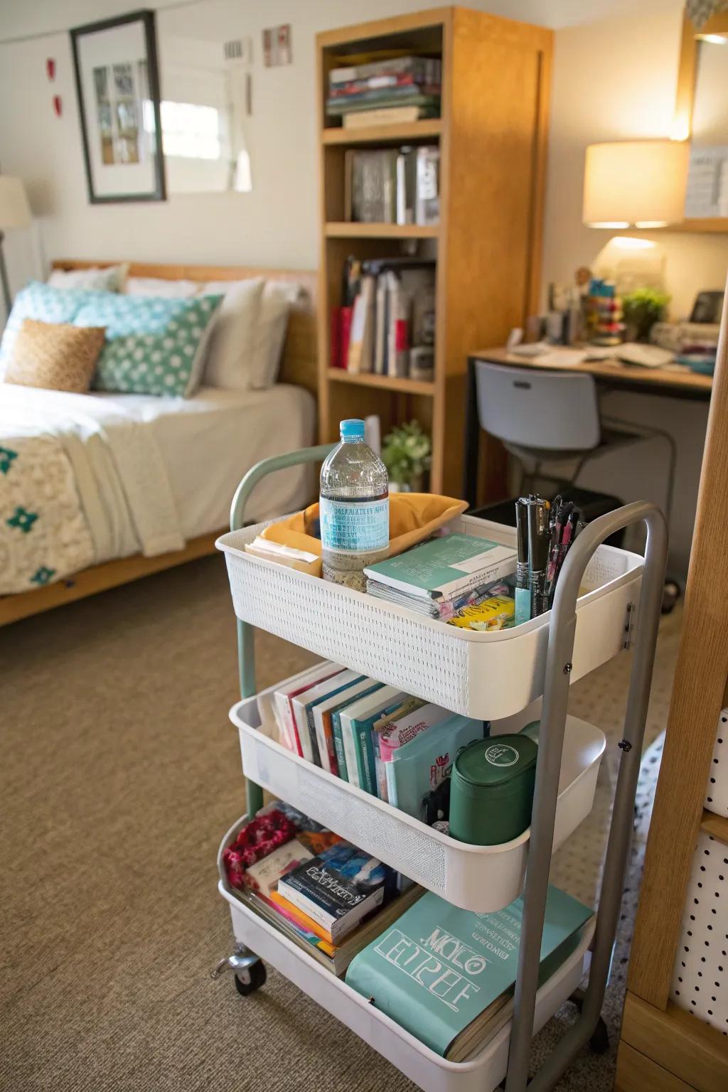 Moving carts offer multipurpose and mobile storage options.