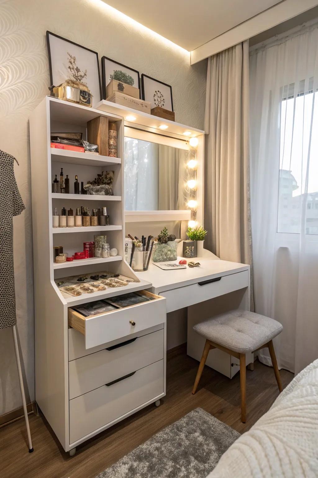 Maximize small areas with a compact and clever design.