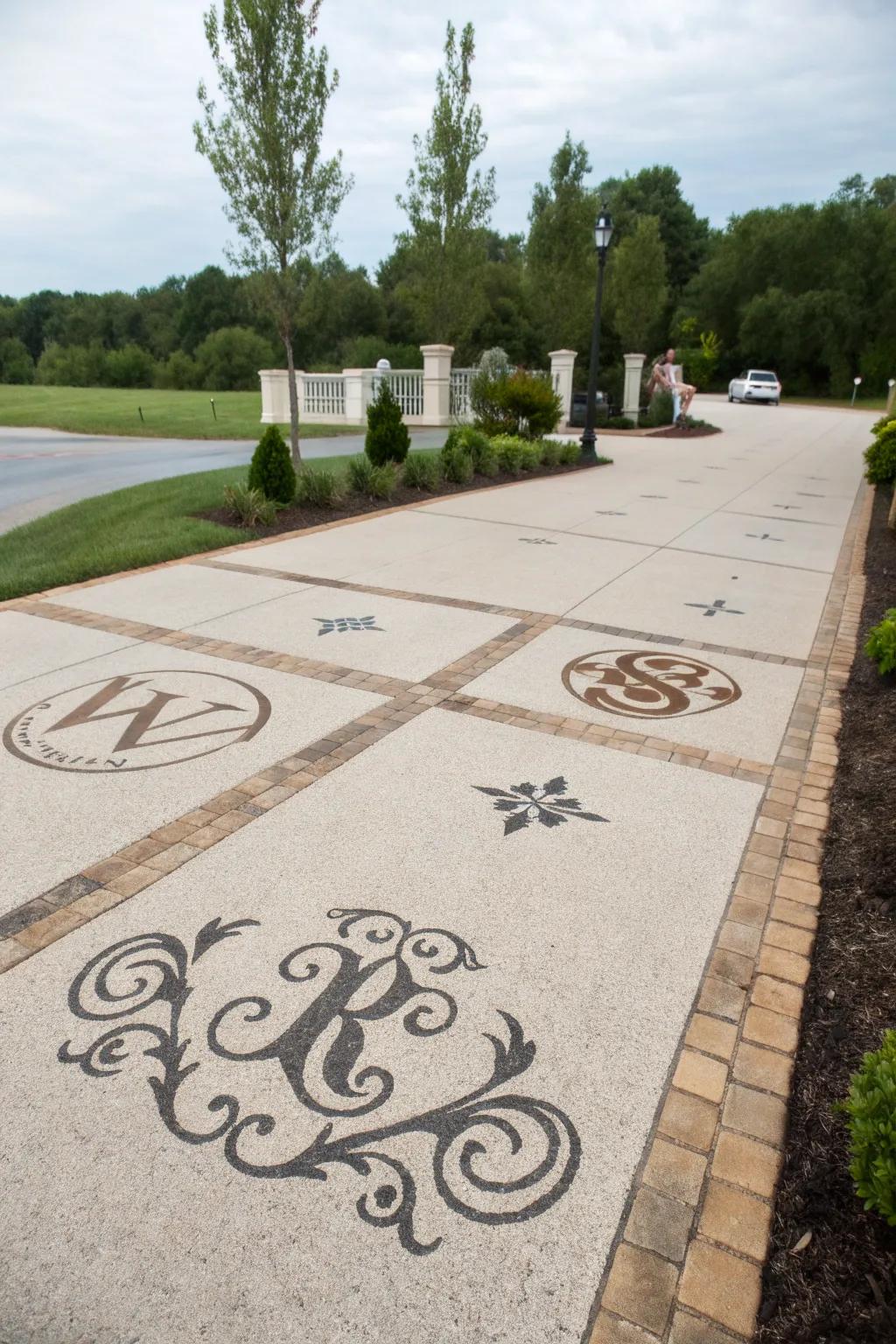 Bespoke inserts render your driveway a unique and personalized area.