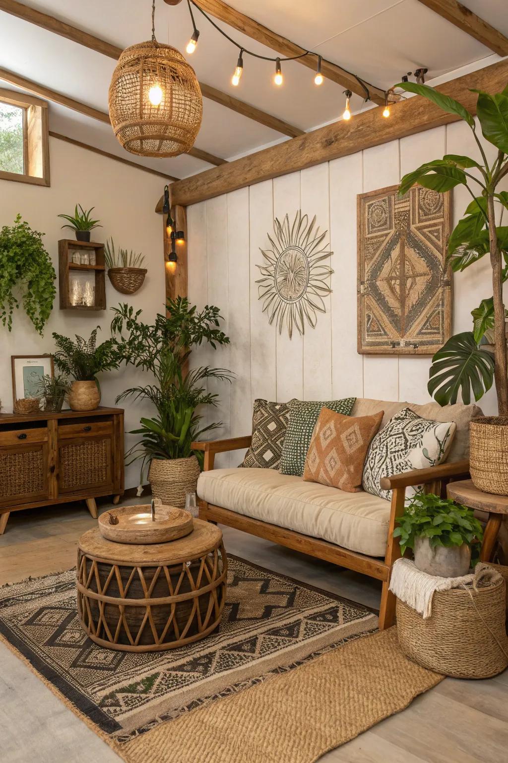 Nature-inspired touches bring calm to this diverse area.