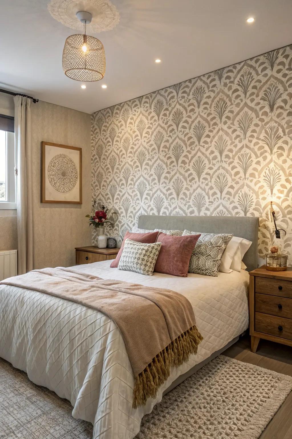 Highlighted wall offers an unanticipated variation.