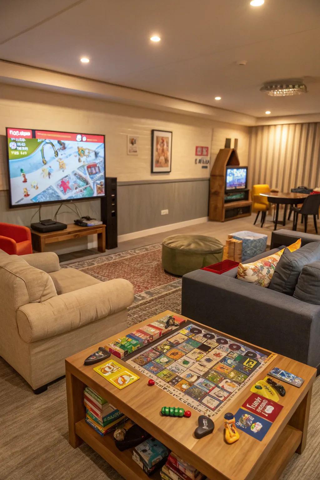 Promote family bonding with a recreation zone catering to all ages and interests.