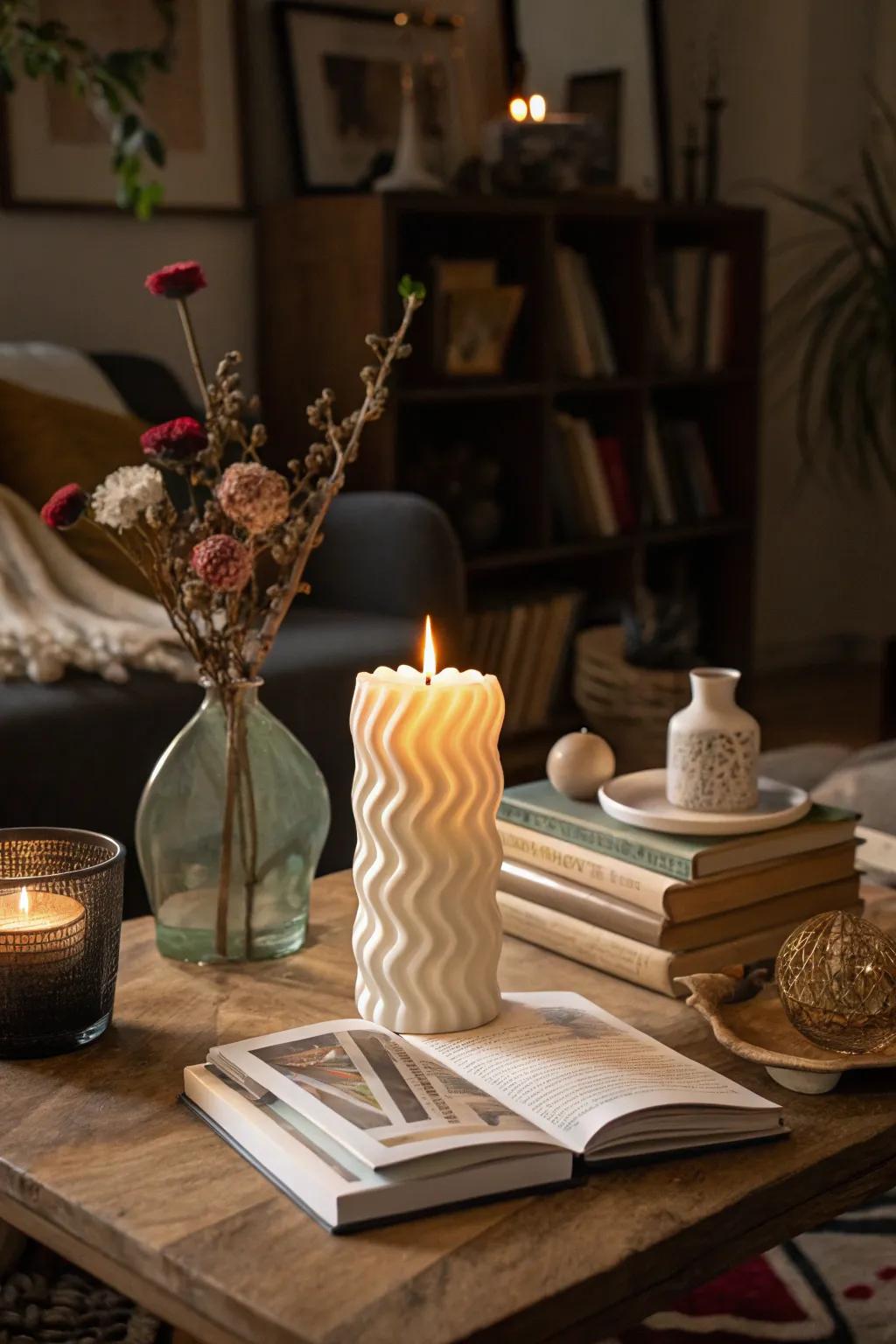 Elevate your decor with a uniquely shaped candle.