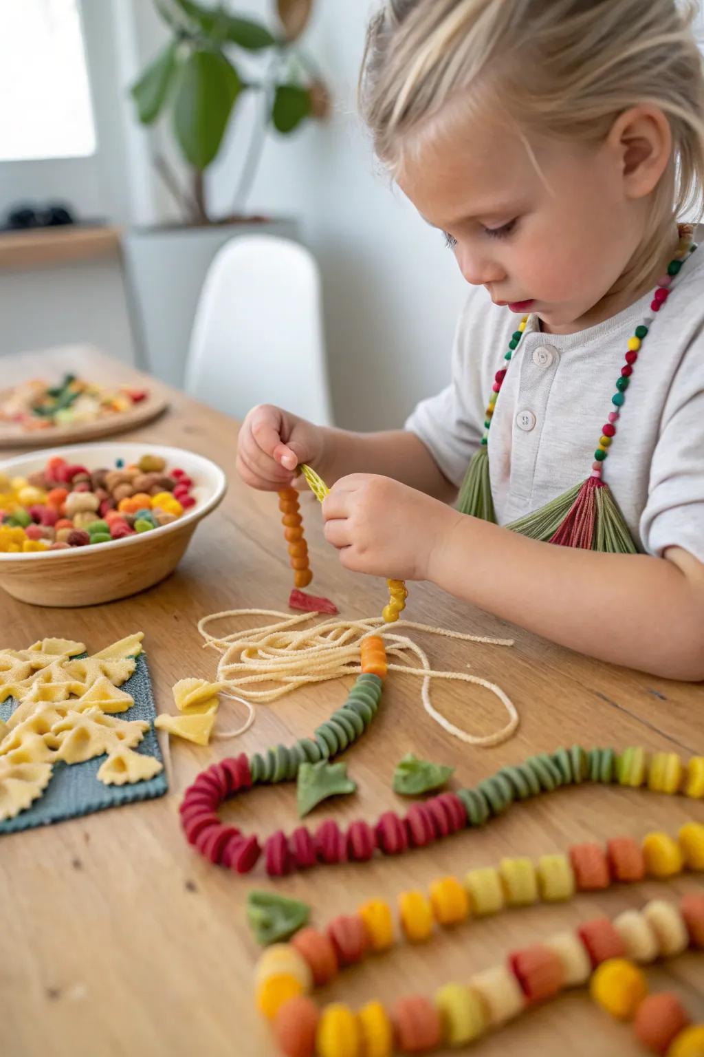 Fashioning pasta adornments merges ingenuity with skill-building.