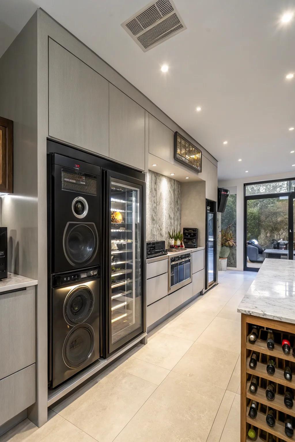 An entertainment-focused cooking area created for gatherings and peaceful moments.