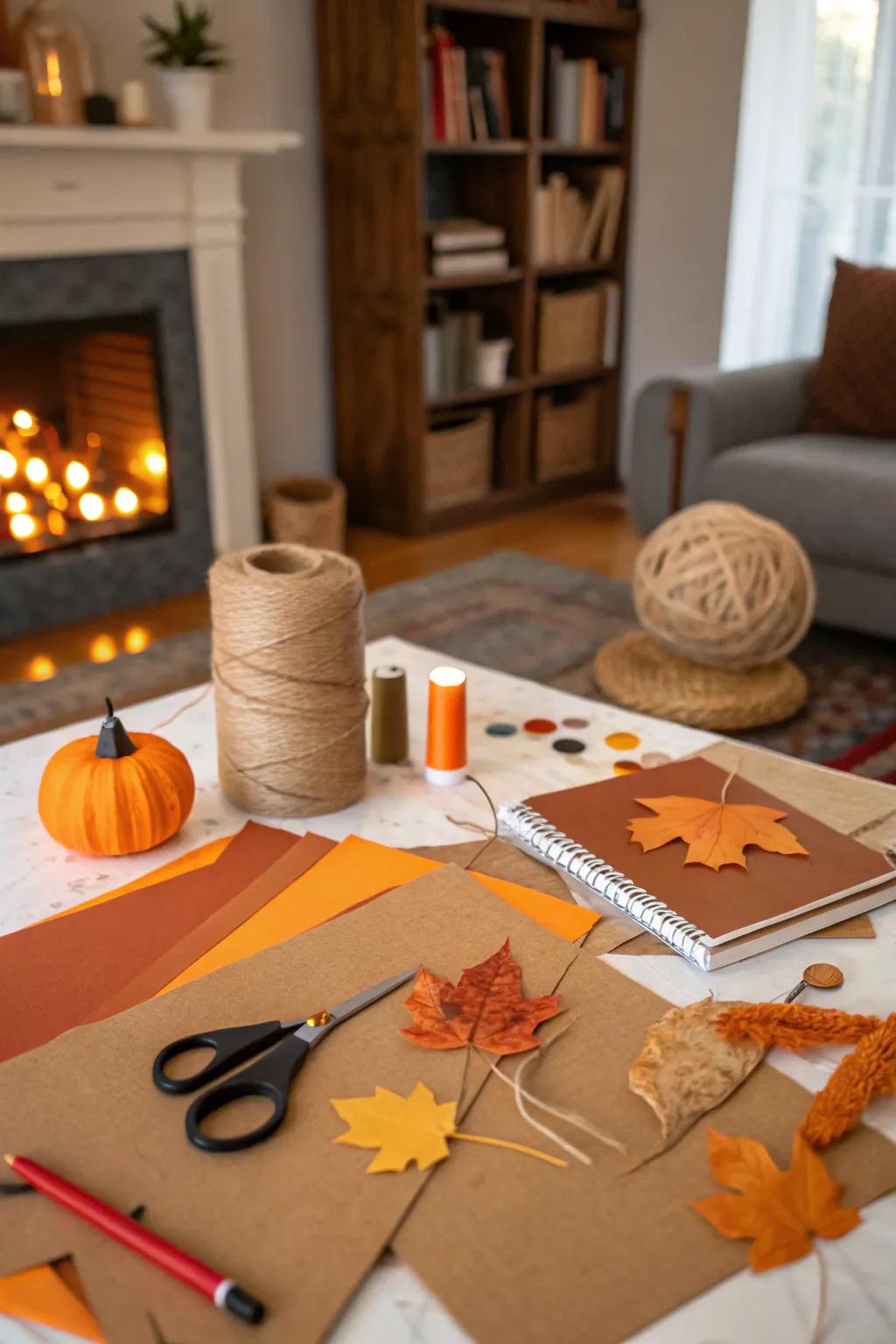 A creative bespoke crafting zone for Friendsgiving attendees.