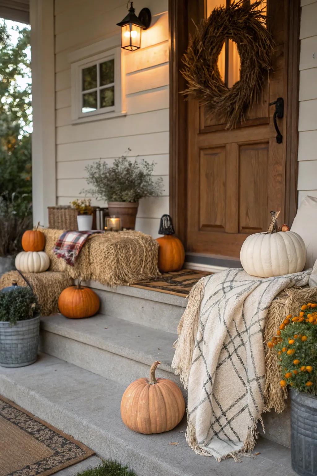 Layered textures grow the sense of magnitude and affability of gourd exhibits.