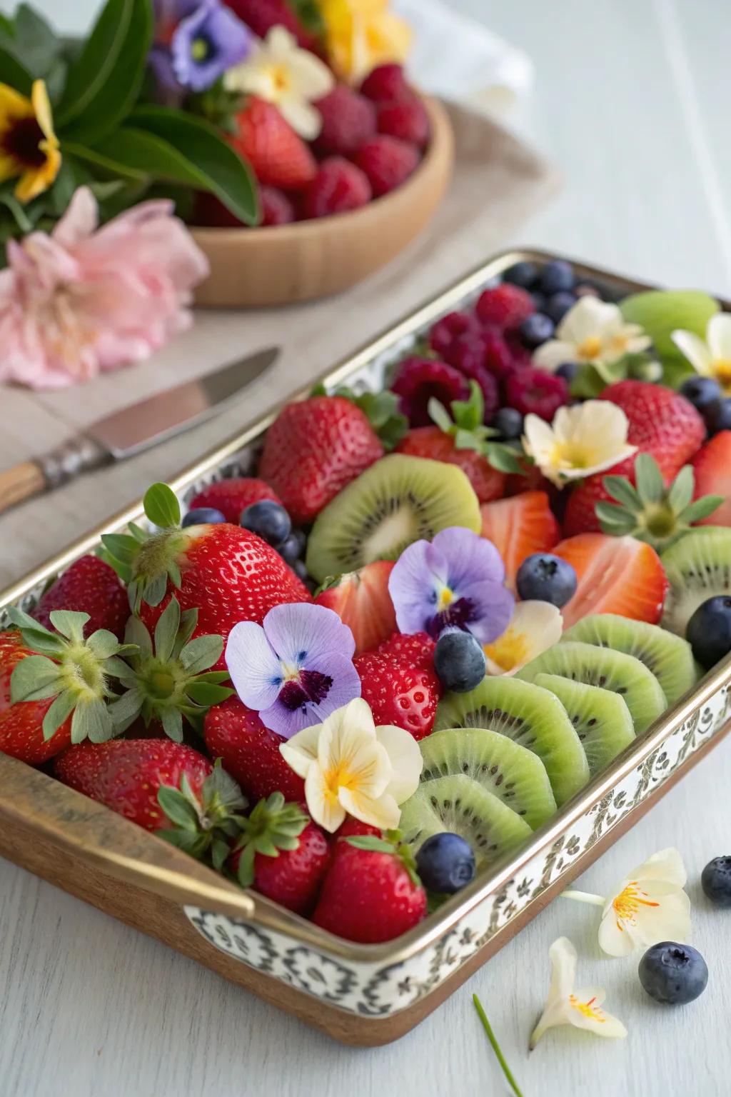 A garden party fruit design exuding natural elegance.