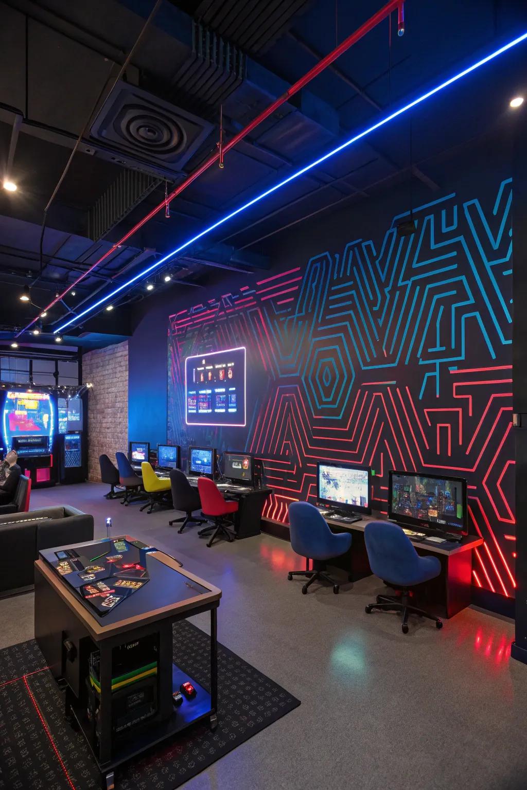 Interactive decoration animates games.