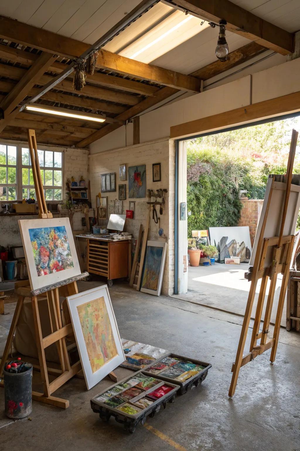 An artistic studio provides a space to unleash your creativity.