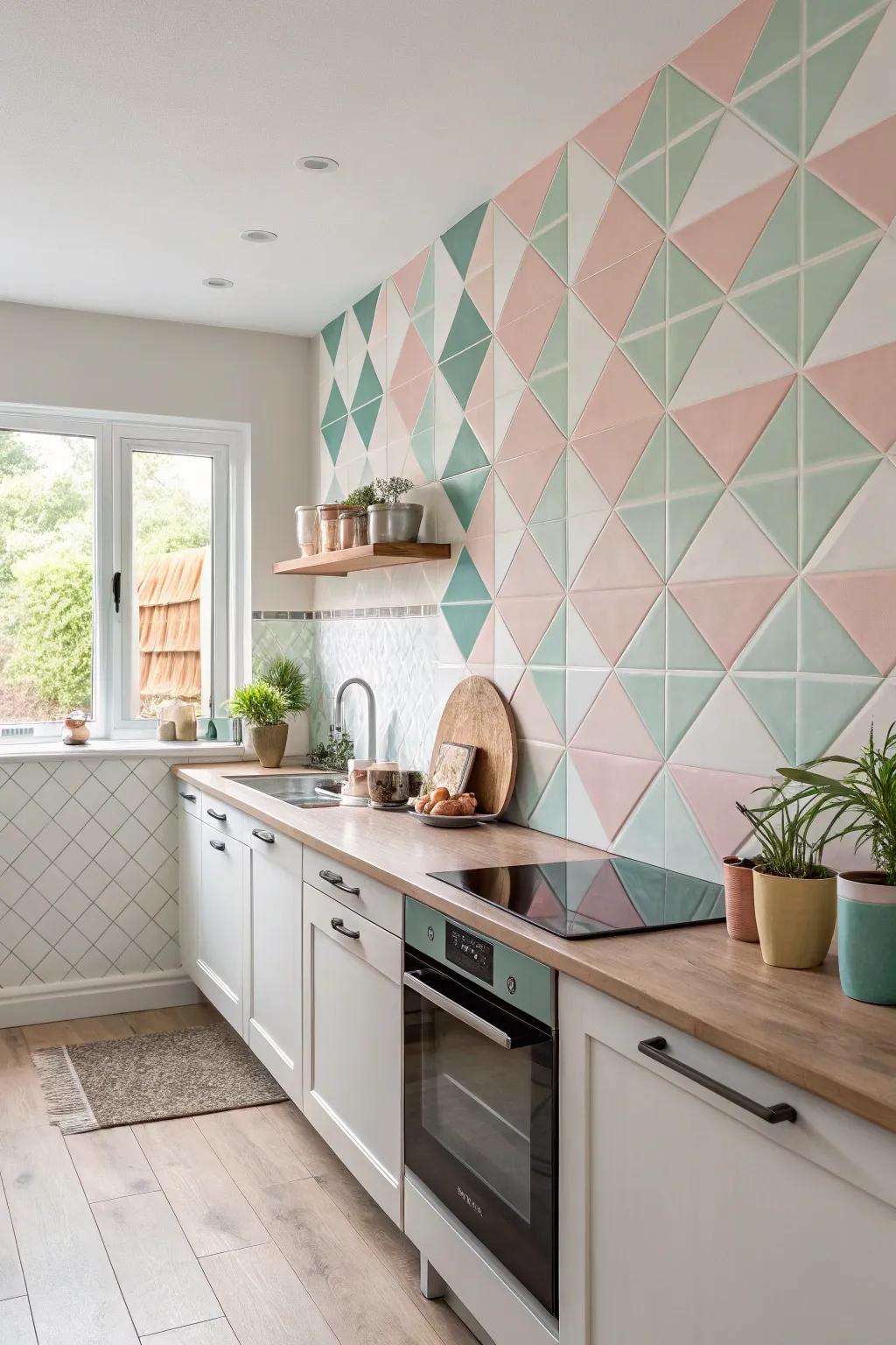 Charm your space utilizing a current checkerboard pattern.