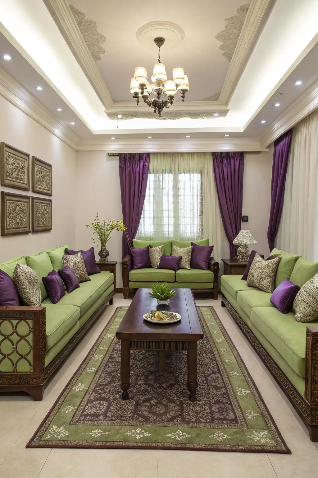 Symmetrical arrangement forging concord in the living space.