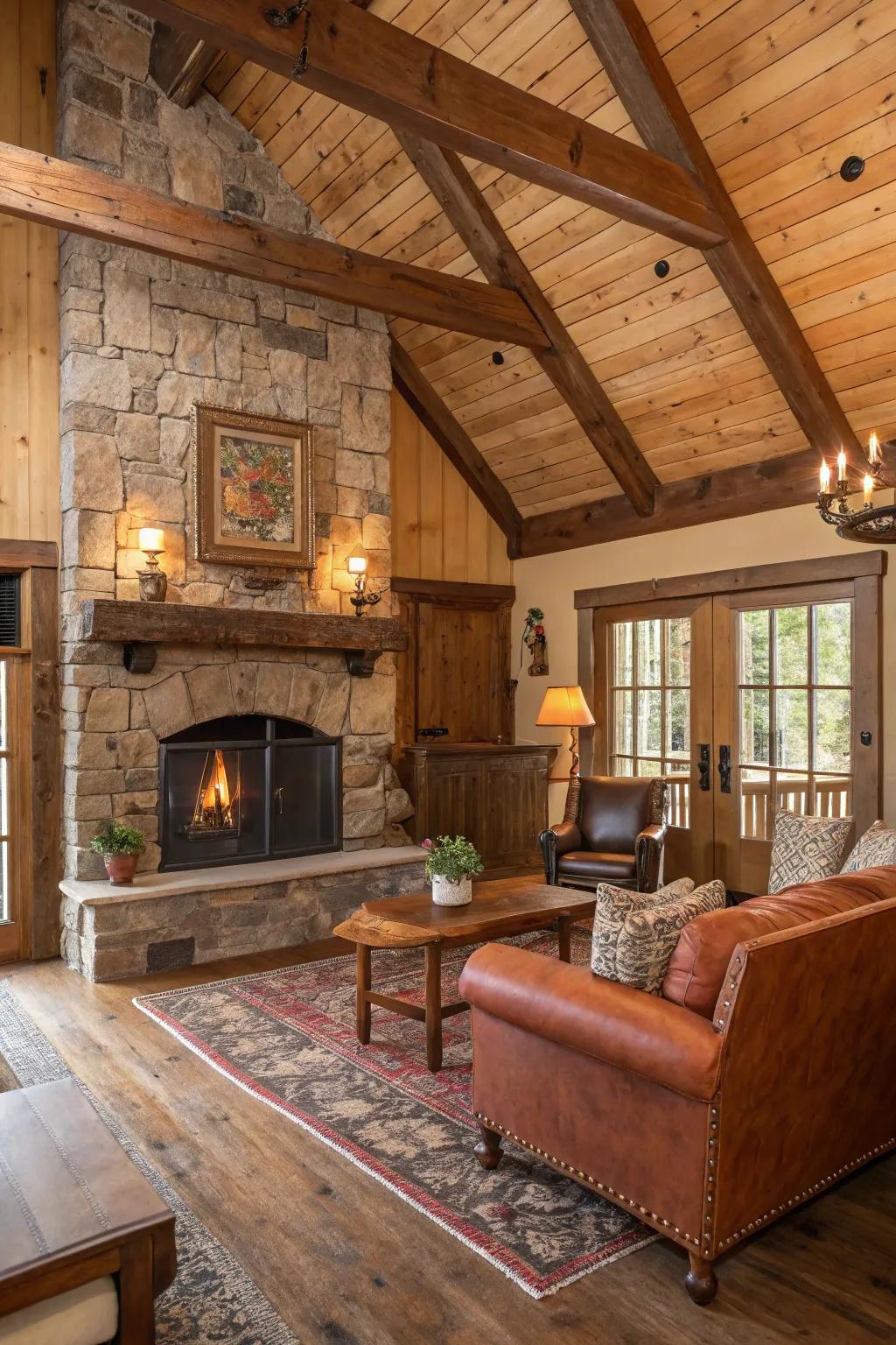 A countryside guest house offering an inviting hideaway with natural materials.