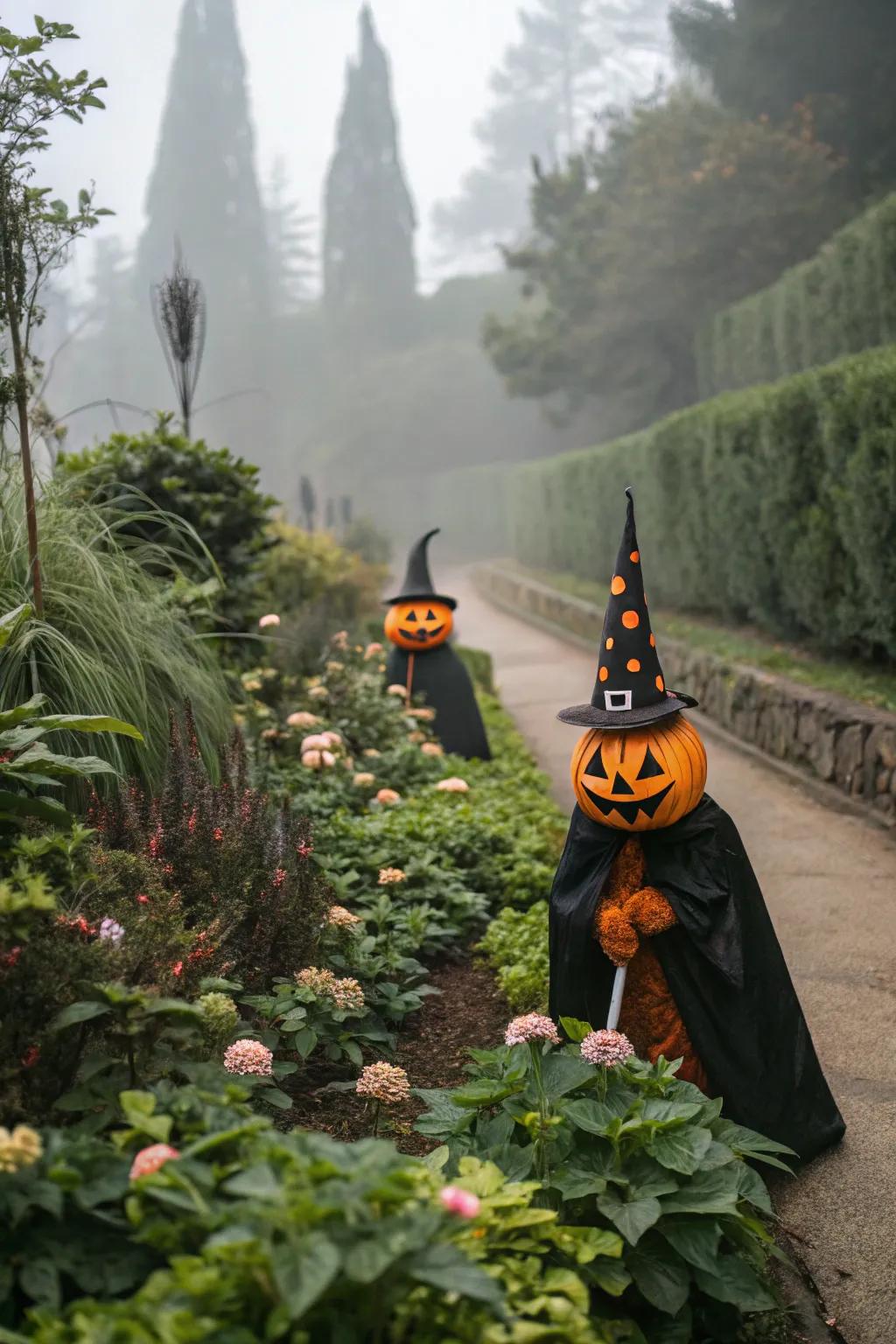 Spooky garden sprites contribute a whimsical component to your garden.