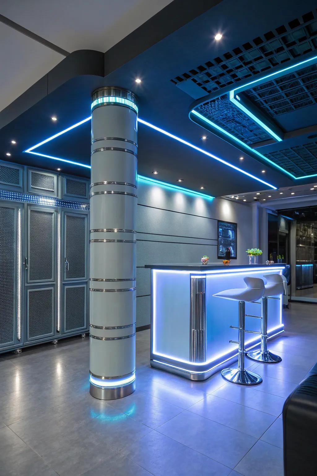 Embrace the hereafter through a sleek and modern festive theme.