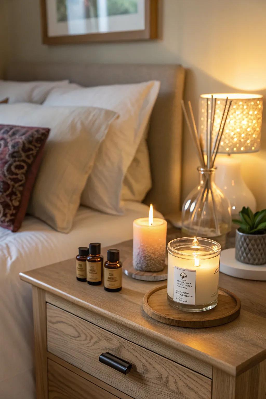 Aromatic compositions create a calming ambiance.