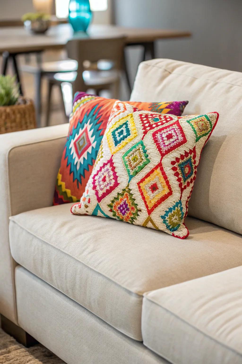 Unpredicted chromatic bursts instill animation and vibrancy onto your ornamentation.