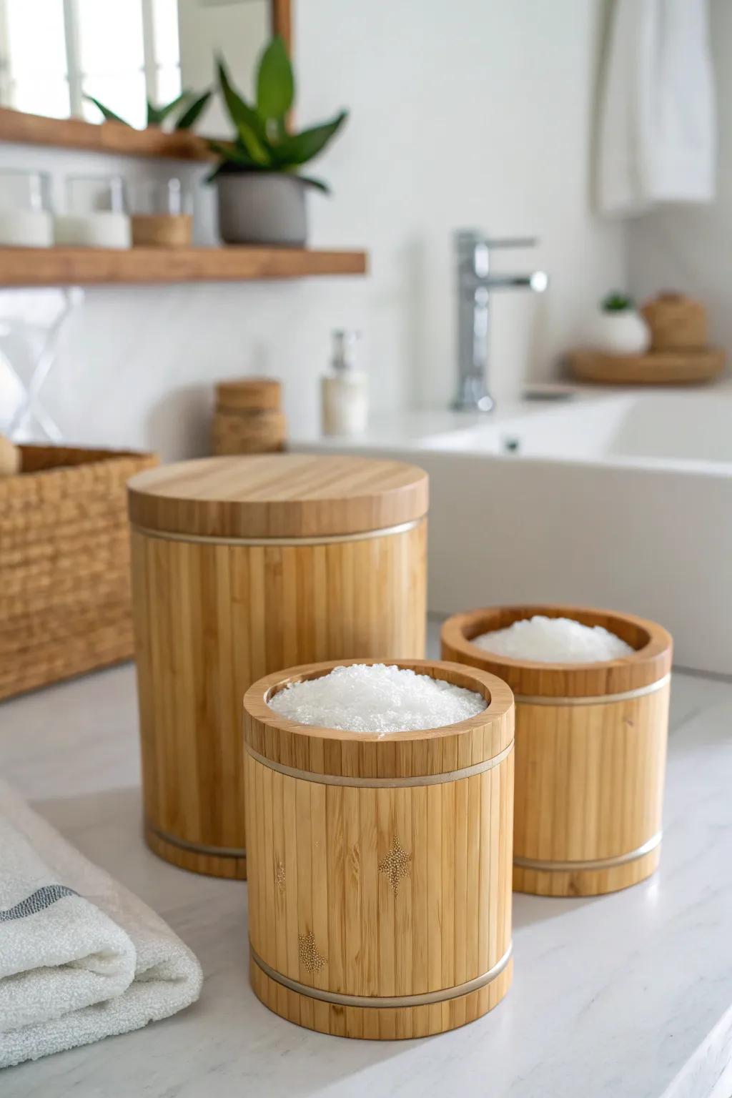 Natural elegance with bamboo Revitalizing salt storage