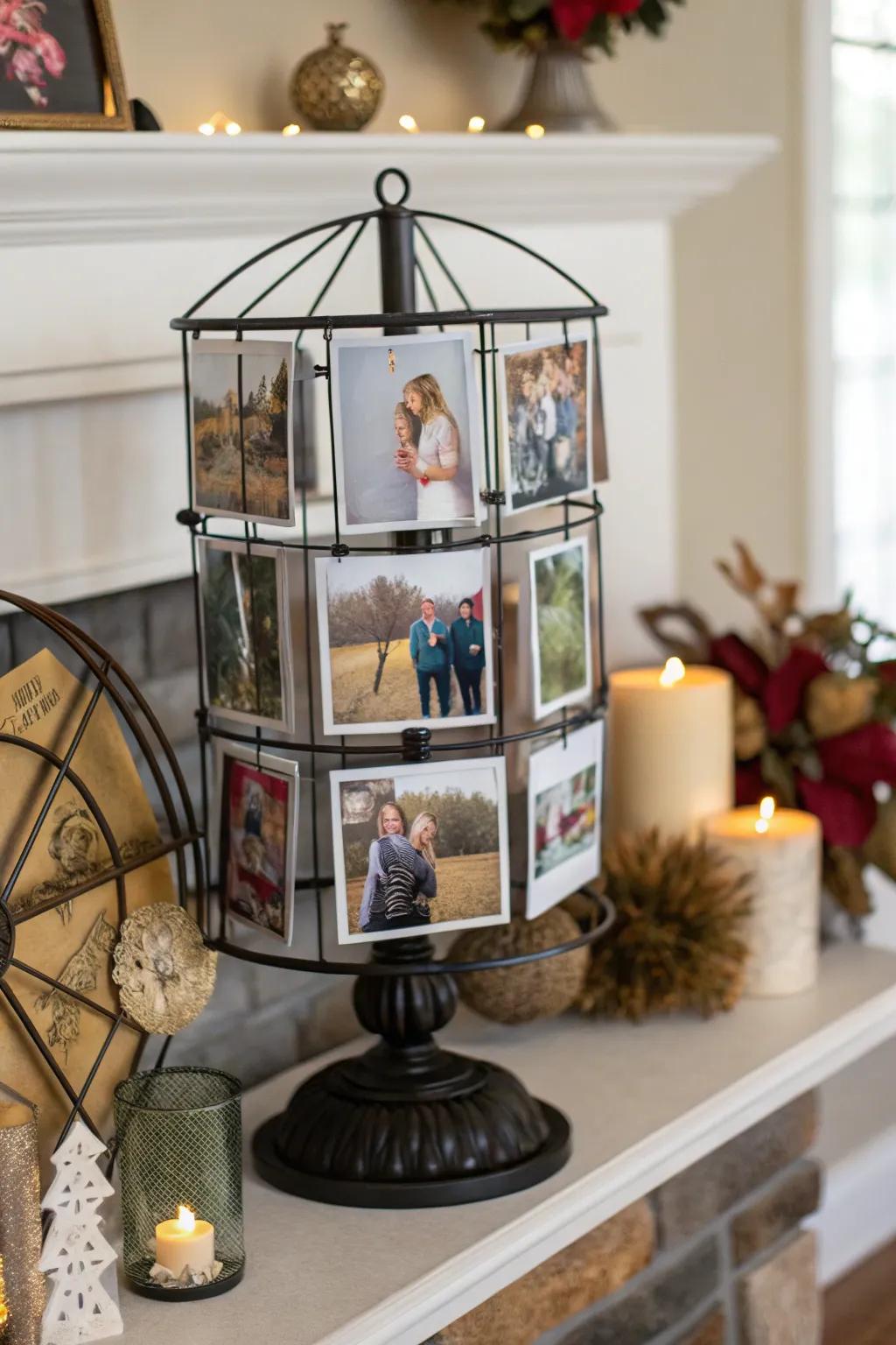Rotating displays keep your photo decor fresh and engaging.