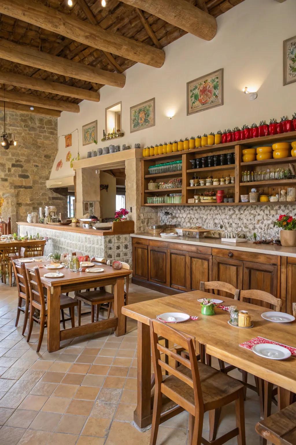 A big seating location motivates family gatherings.