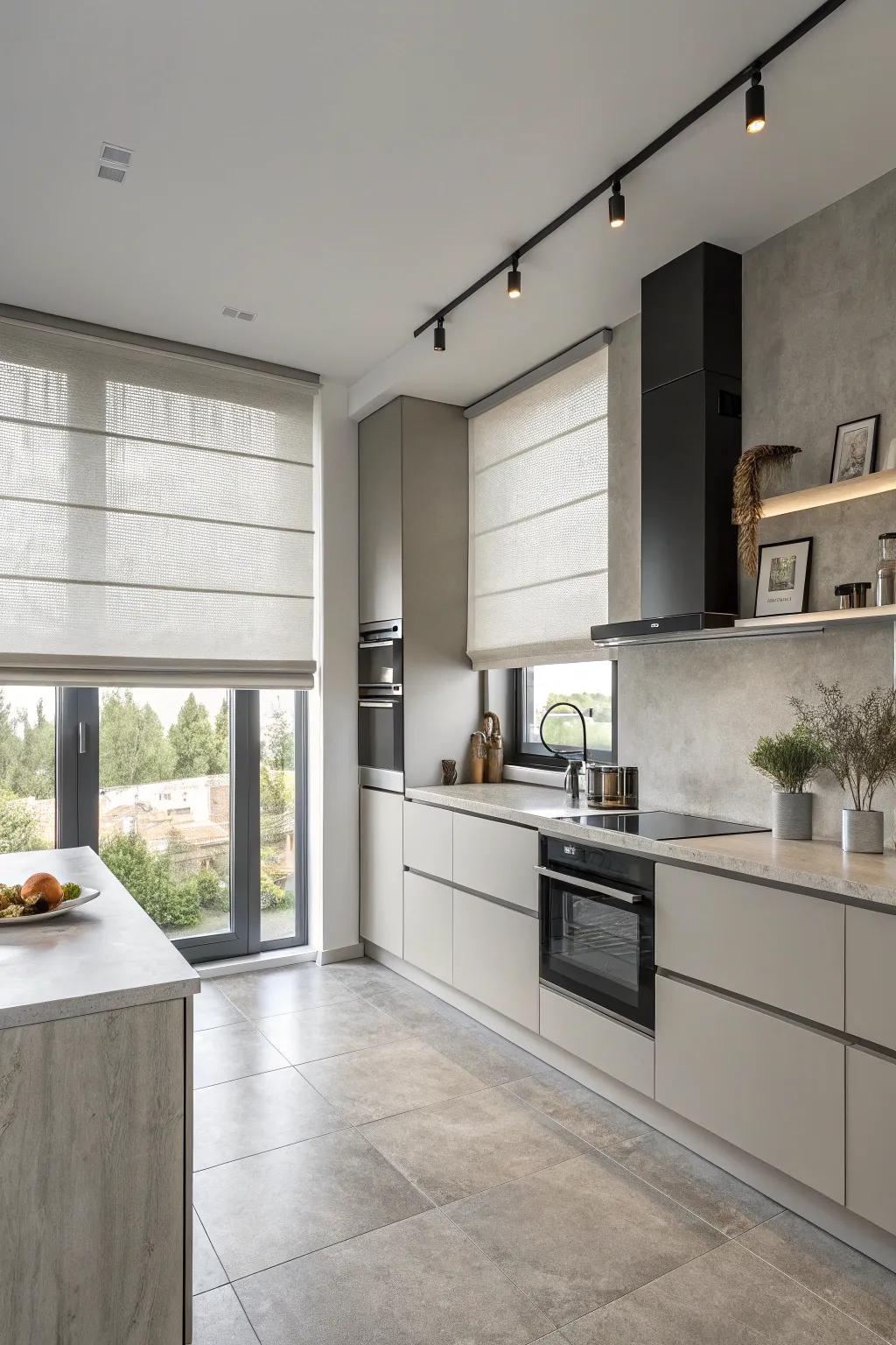 Fashionable minimalist shades proffer a pristine and polished aesthetic.