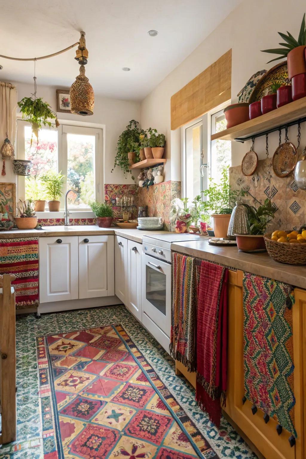 Infuse your cooking area through eclectic bohemian vibrations.