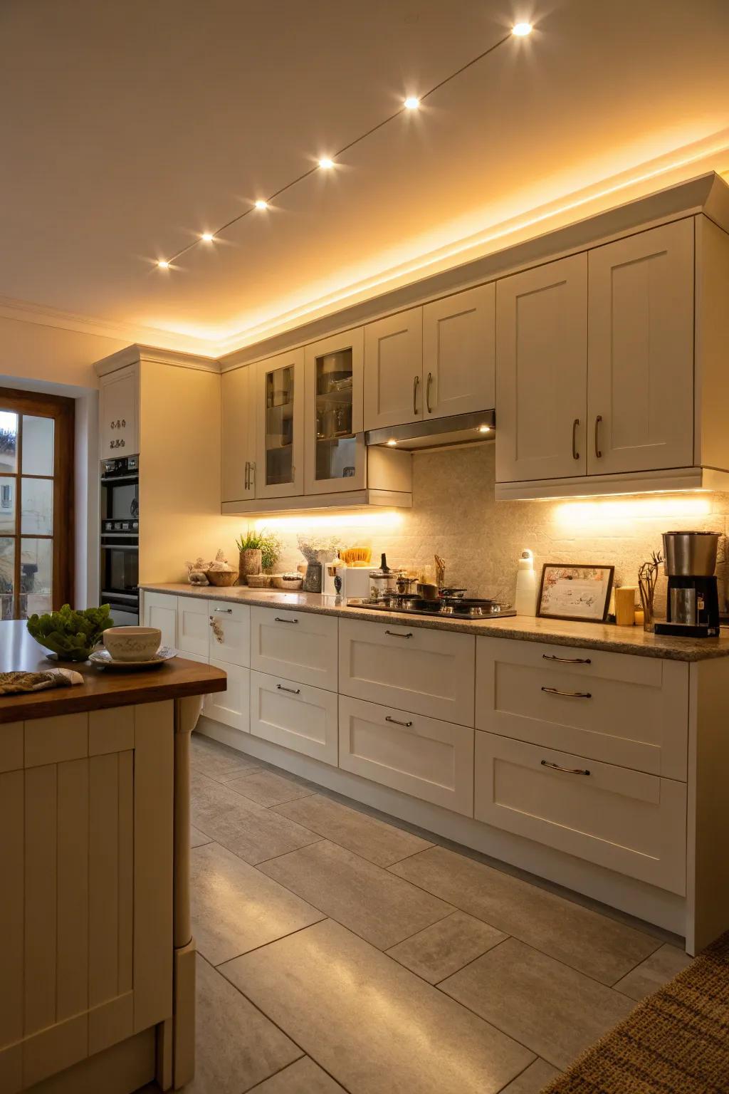 Hidden bulkhead lights offer an unexpected 'wow' effect.