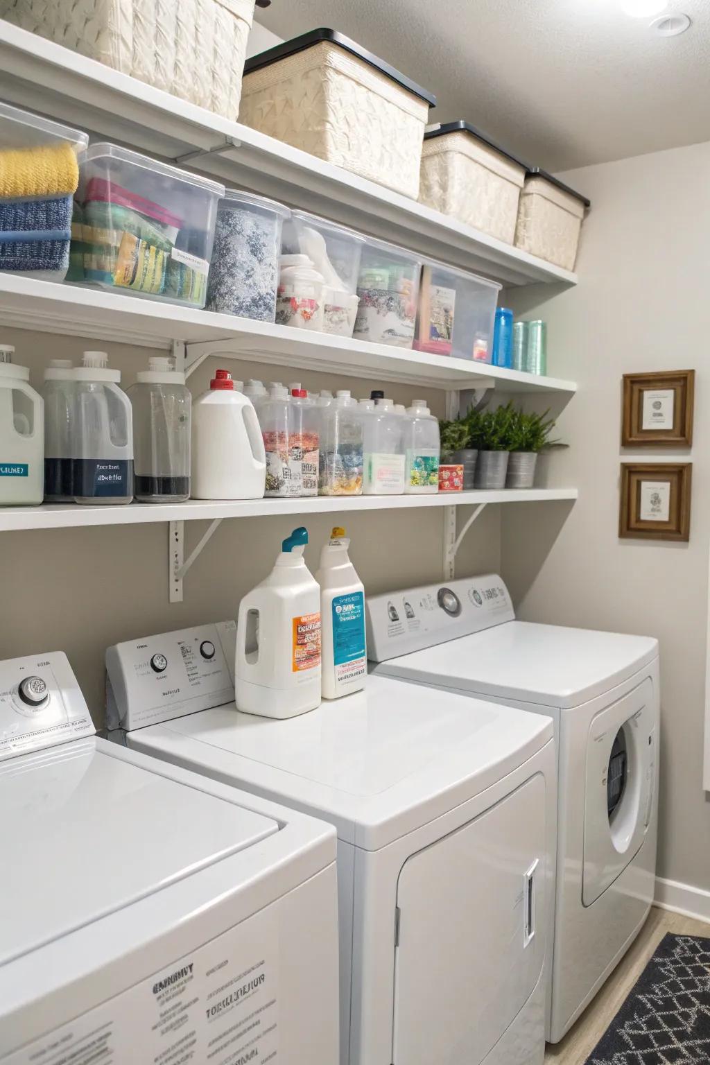 See-through boxes offer visibility and improve organization.