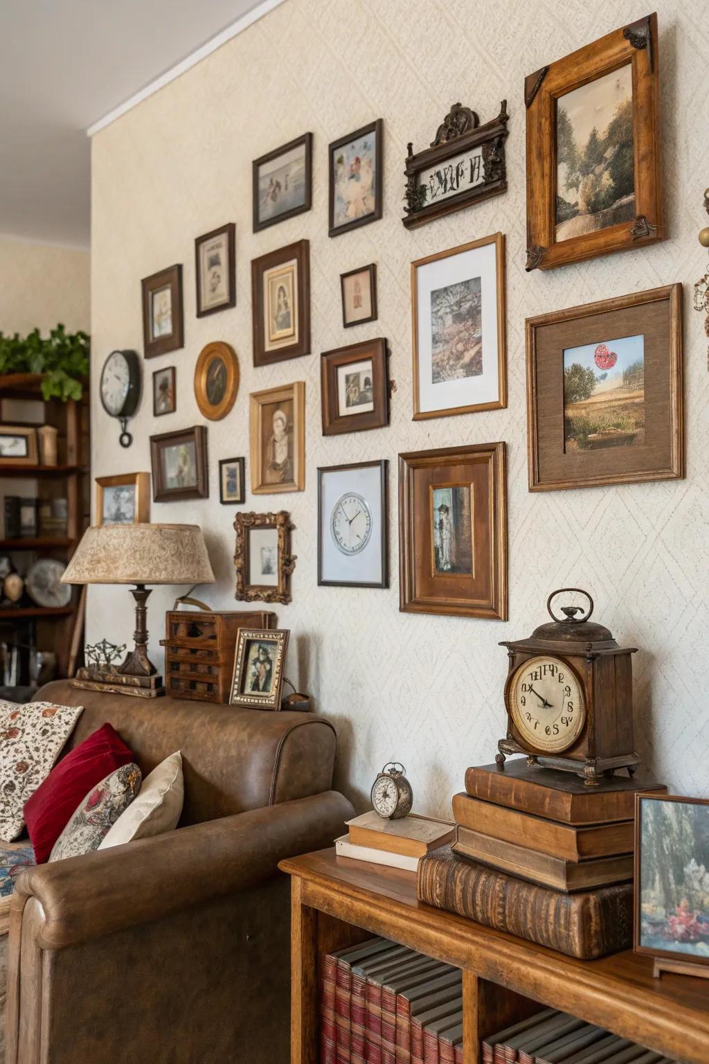 Showcase collectibles for a unique and personal photo display.