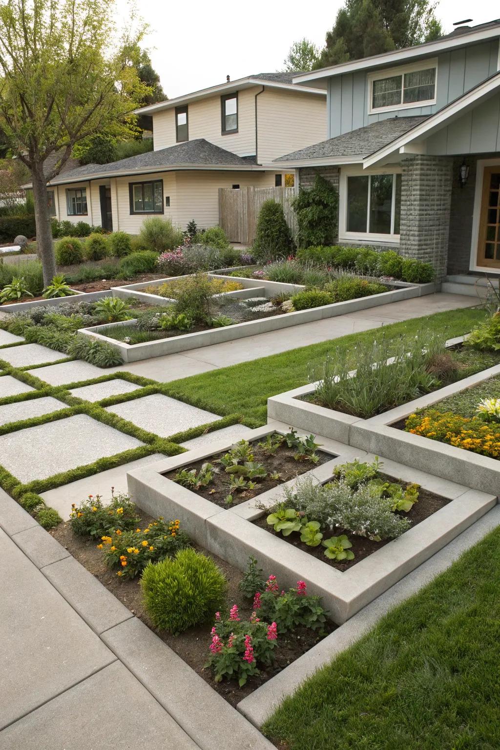 Regular outlines in the garden for a contemporary, structured visual.