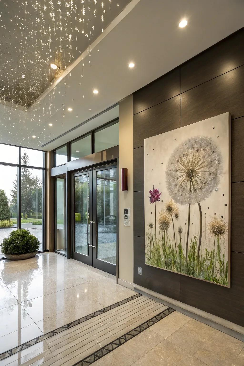 Showers transform into florals, symbolizing new life and hope.